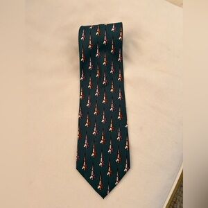 100% silk Eiffel Tower vintage tie necktie Roger l Paris